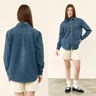 (พร้อมส่ง)Bemingtop1089(S-2XL)-BMG Denim Classic Shirt - เสื้อเชิ้ตเดนิมทรงคลาสสิกใส่ได้ทุกโอกาส