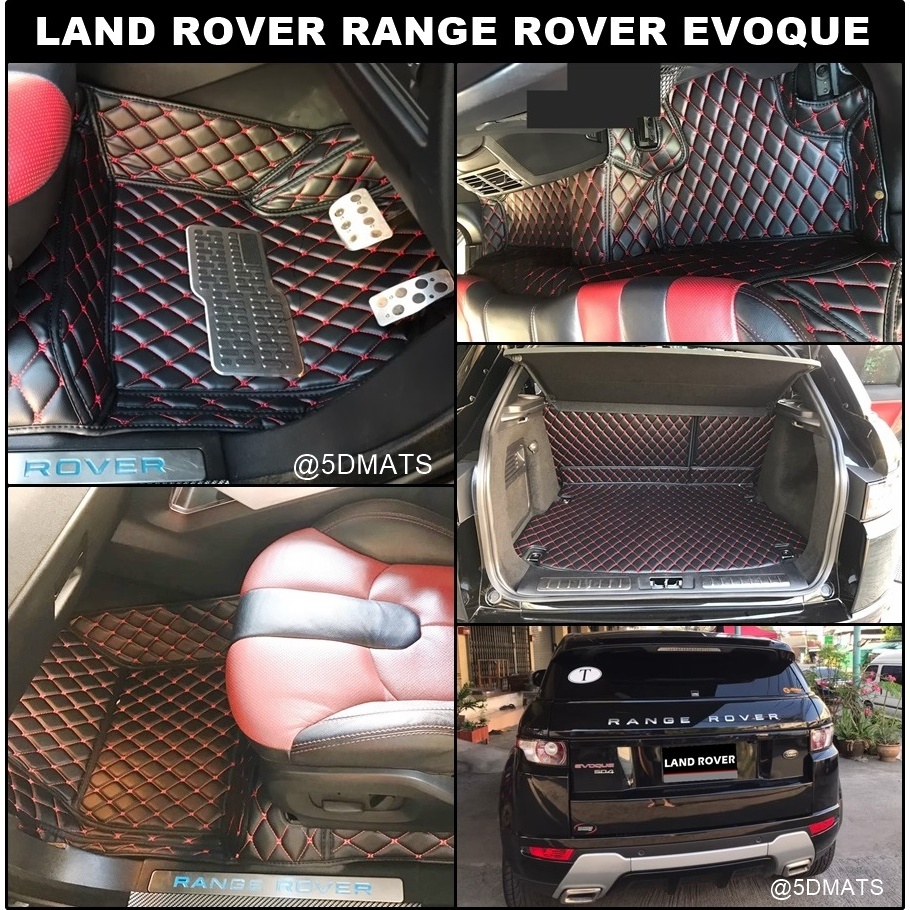 พรมปูพื้นรถยนต์6D LANDROVER  EVOQUE ปี 2012-19 |  เข้ารูปเต็มคัน 6 ชิ้น