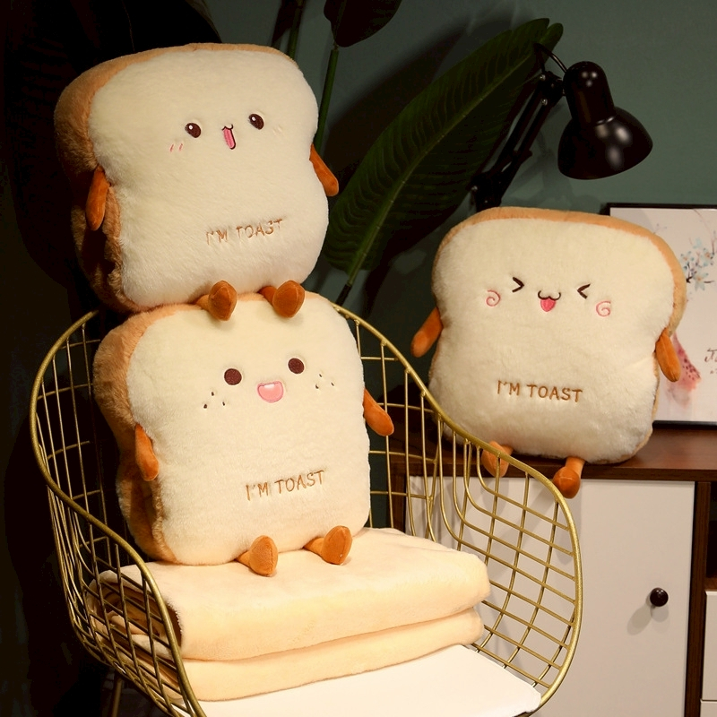 (DD shöp) หมอนผ้าห่มปังปิ้ง I’m Toast ขนมปัง นุ่มฟู น้องขนมปังปิ้ง+ผ้าห่มสุดโซคิ้วท์