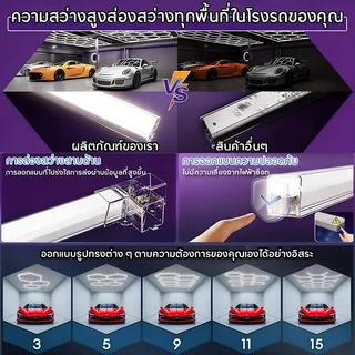 จัดส่ง 24 ชั่วโมง ไฟรังผึ้ง LED หกเหลี่ยม 3 หลุม ติดเพดาน สว่างสูง กันน้ำ ต่อเชื่อมไร้รอยต่อ ใช้ในโรงรถ ล้างรถ