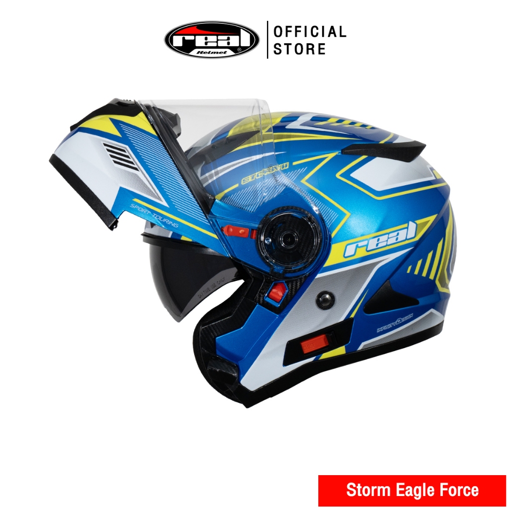 Real Helmets หมวกกันน็อคยกคาง Storm Eagle Force
