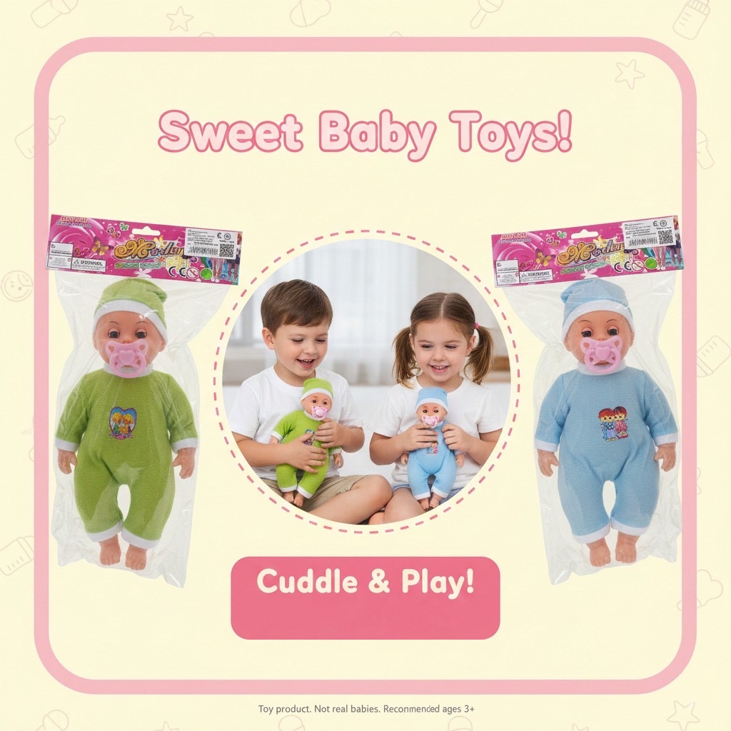 ตุ๊กตาของเล่น เด็กจุกนม มีเสียงร้อง ตาเปิดปิดได้ เเขนขาขยับได้ ราคา ถูกที่สุด ดีลบีเคเค แกลเลอรีภาพที่ 4