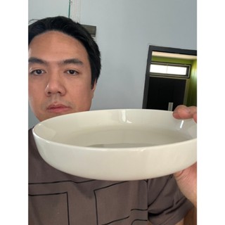 จานยกขอบ จานเซรามิคสีขาว พอร์ซเลน ขนาด 8 นิ้ว เนื้อหนาเข้าเว…