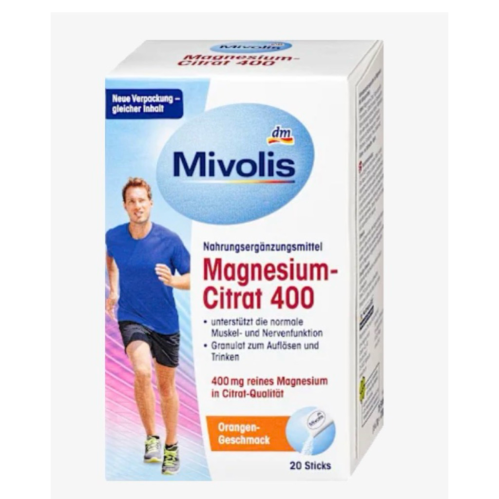 Mivolis Magnesium-Citrat ซิเตรท แบบซองละลายน้ำ 20 Sticks, 120 g