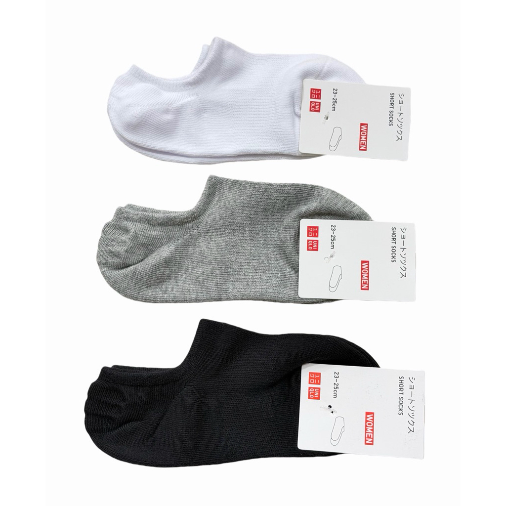📍พร้อมส่ง📍ถุงเท้า uniqlo ข้อสั้น ซ่อนข้อ ผ้าcotton เนื้อผ้านุ่ม กระชับ ผ้าเทพ ใส่สบายระบายอากาศ size.34-42