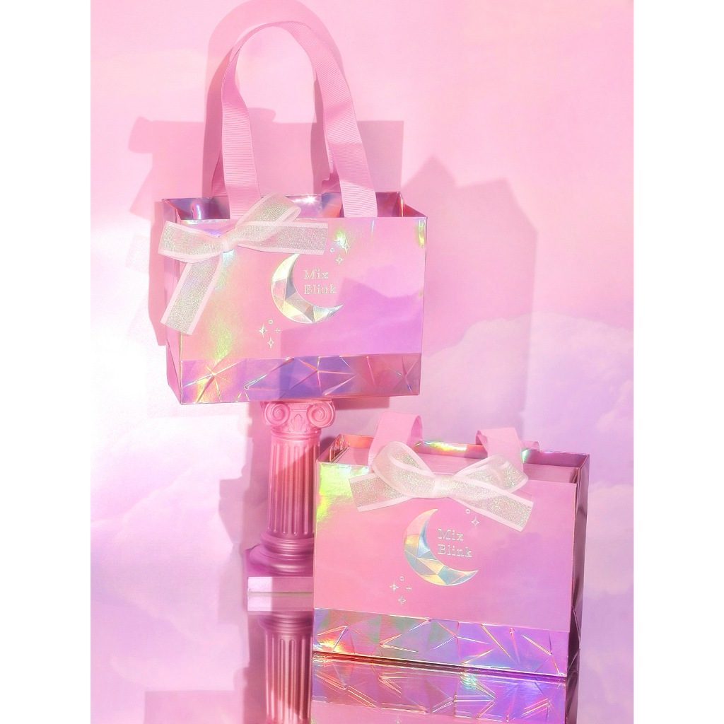 Paper Gift Bag ถุงกระดาษ ถุงของขวัญ พร้อมโบว์ ริบบิ้น MixBlink