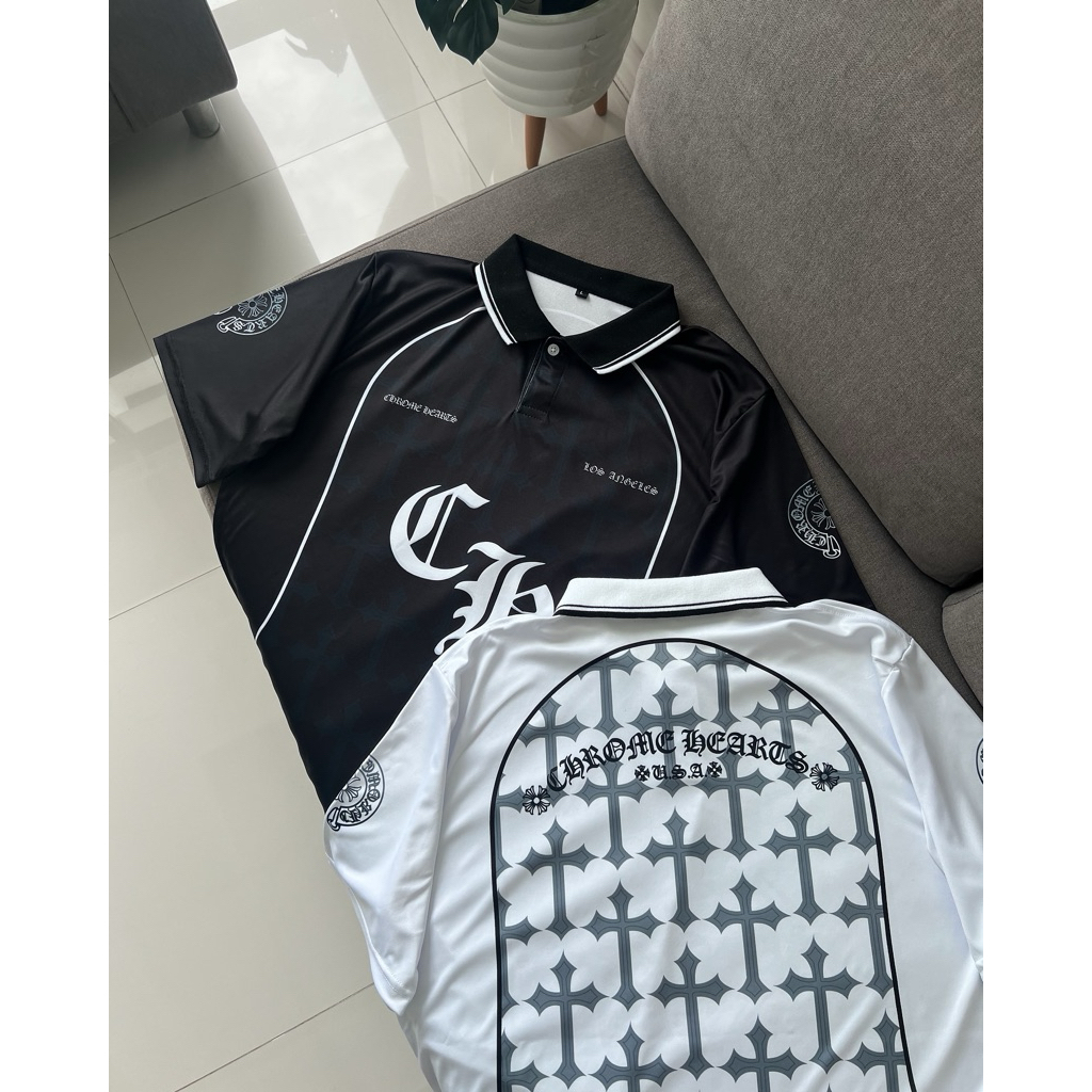 (CMC)เสื้อคอปก เสื้อพิมพ์ลาย สตรีทแฟชั่น เสื้อผู้ชาย กีฬา