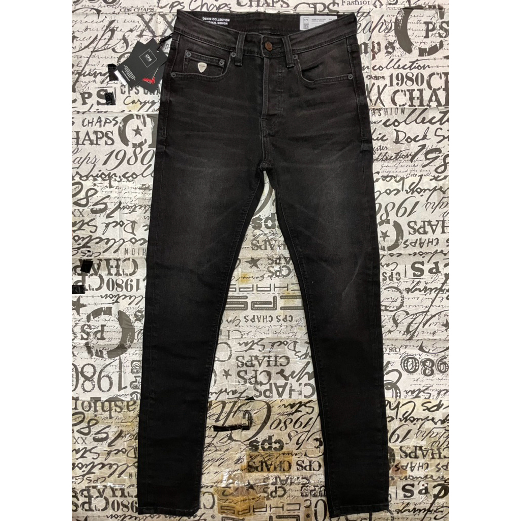 CPS CHAPS 2025 MEN JEANS C25SMJA126 SUPER SKINNY SIZE 27 ซีพีเอส แชปส์ กางเกงยีนส์ผู้ชายมือ 1 ไม่ผ่า