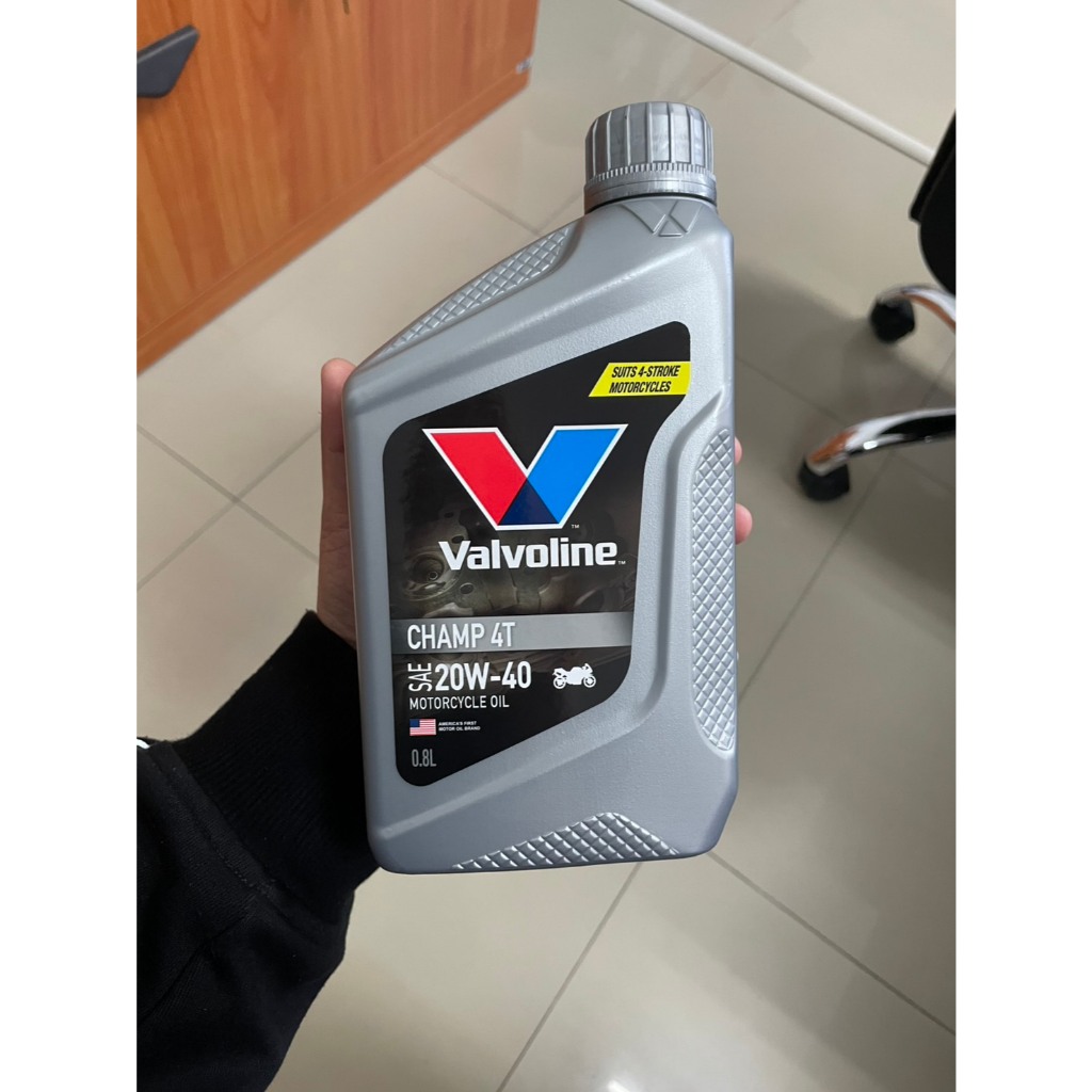 น้ำมันเครื่อง Valvoline Champ 4T 20W-40 ขนาด 0.8 ลิตร