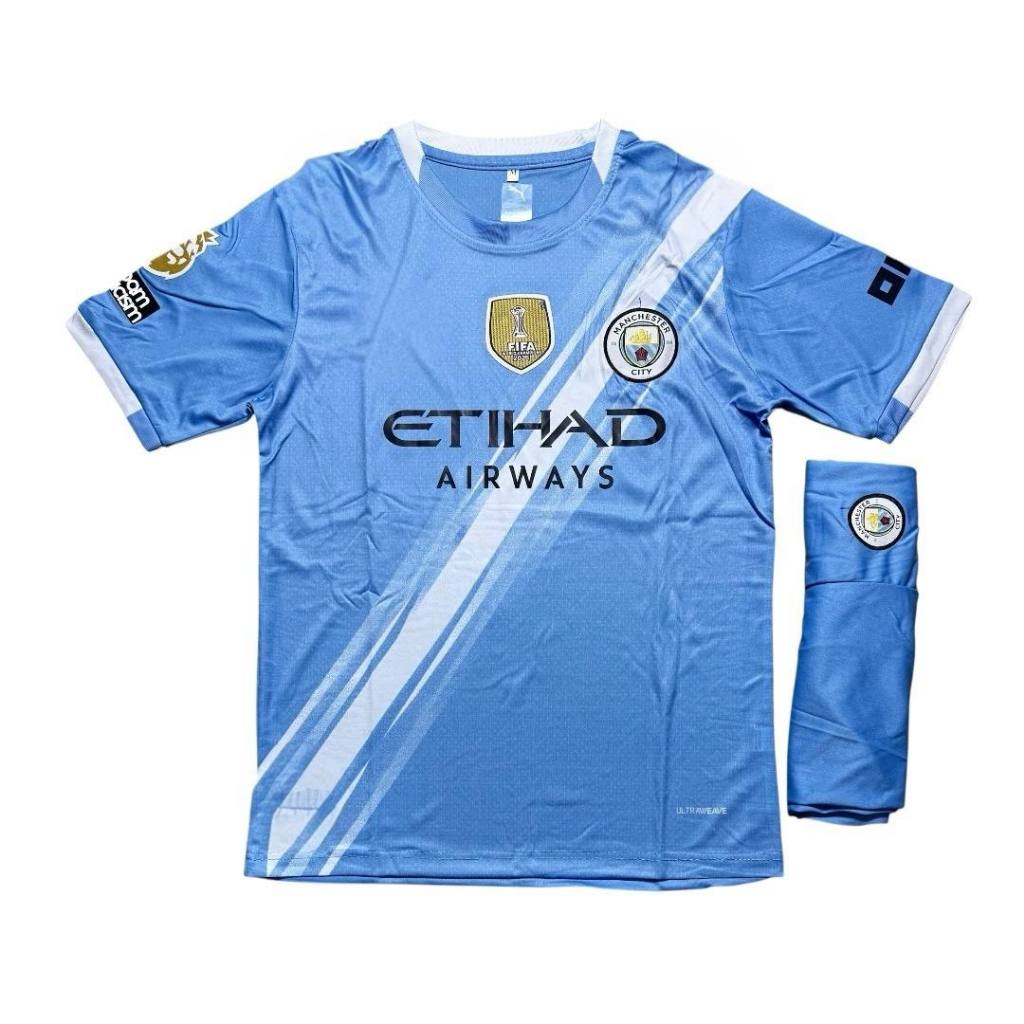เสื้อฟุตบอล ทีม แมนซิตี้ เสื้อพร้อมกางเกงชุดกีฬาเหลือผ้าดีใส่สบาย2025/2026