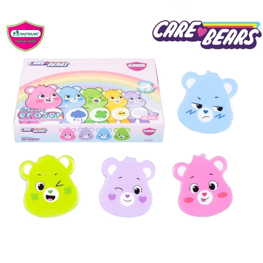 Master Art ยางลบดินสอ Care Bears Pastel ยางลบดินสอไดคัท ลิขสิทธิ์แท้ (ราคาต่อ 1 ก้อน คละลาย)