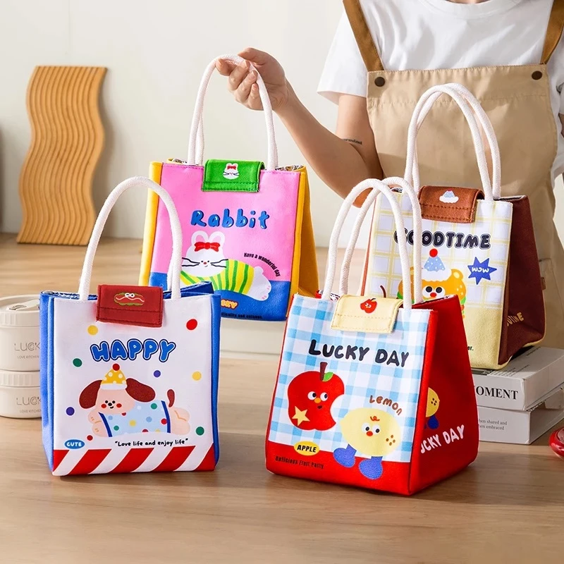 YP-559 กระเป๋าใส่กล่องข้าวเก็บอุณหภูมิ ลายน่ารัก กระเป๋าอาหารเด็ก-ผู้ใหญ่ พกพาง่าย