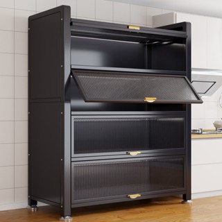 [แบบมีฝาพับ] ตู้กับข้าว มีชั้นป้องกันสนิม กันน้ำ มีพื้นที่ใน…