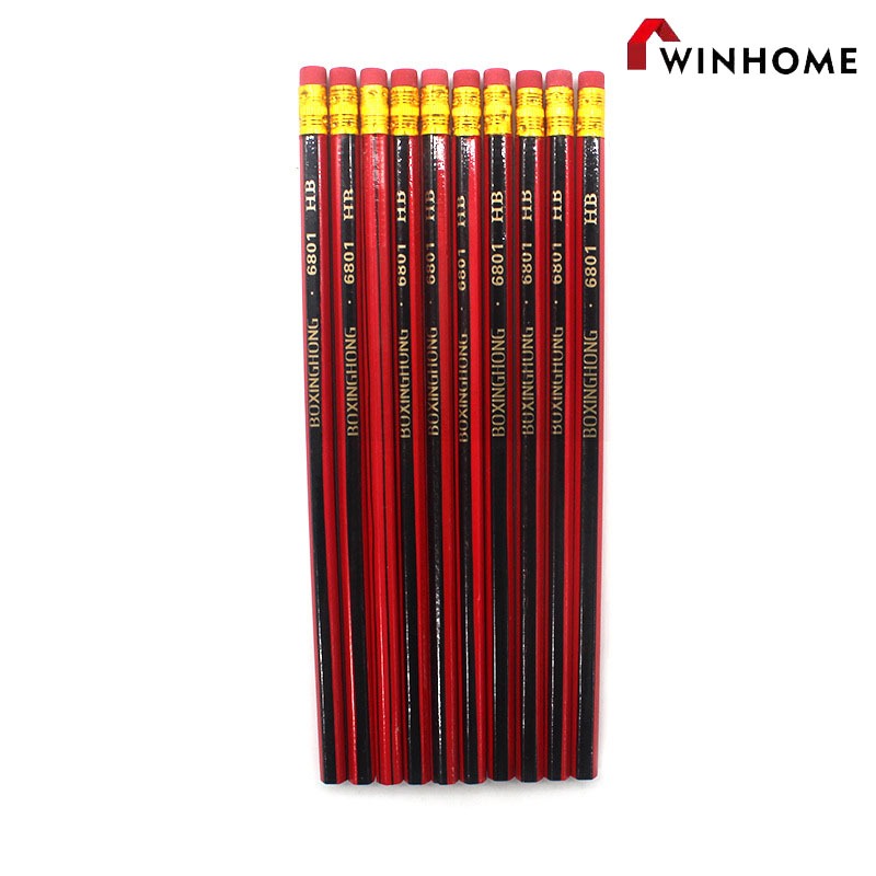20 รายการ ดินสอไม้ HB แดง/ดำ แบบคลาสสิค มี2สีให้เลือก มาตรฐานสากล ยาว18ซม. เครื่องเขียน