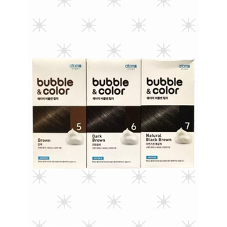 Atomy Bubble & Color Brown,Dark Brown, Black Brown อะโทมี่ บับเบิ้ล ครีมโฟมสีย้อมผม