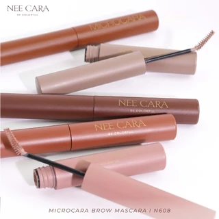 N608 นีคาร่า มาสคาร่าคิ้ว ไมโครคาร่า บราว์ Nee Cara Microcara Brow Mascara 6 กรัม