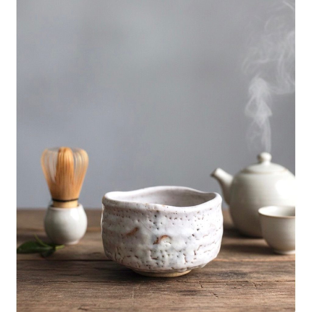 ถ้วยมัทฉะ Shino Ware จากญี่ปุ่น