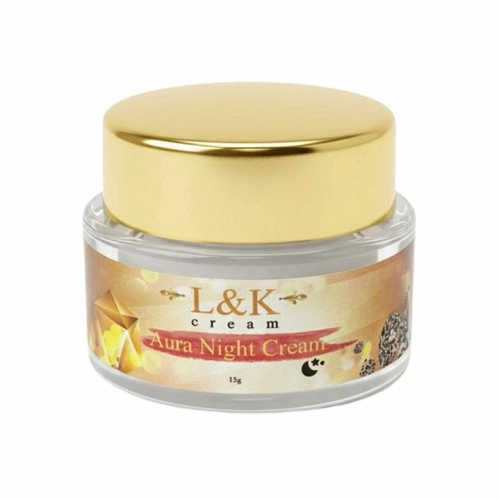 ครีมออร่าไวท์ของแท้L&K ทำบำรุงผิวก่อนนอน 1กระปุก250บาท บำรุงผิว