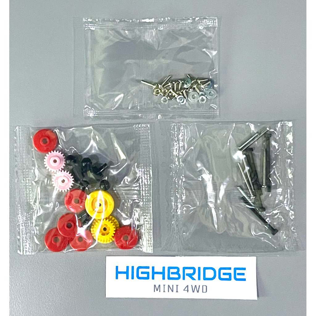 Tamiya ชุดเฟือง 3.7:1, 2mm Cap Screw Set (25mm, 30mm) และชุดอะไหล่ตามรูป จาก Avante Mk.III Advanced Pack (18662)