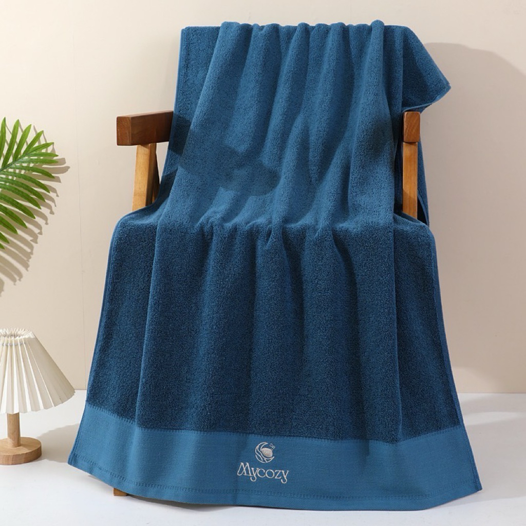 Mycozy ผ้าเช็ดตัว คอตตอนแท้ เกรดโรงแรม ไซส์จัมโบ้ (80*160ซม.) ซึมซับไว แห้งง่าย ไร้กลิ่นอับ