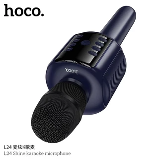 HOCO ไมโครโฟนคาราโอเกะ มีลำโพงในตัว Karaoke microphone BT 5.4 Speaker ระบบเสียง Hi-Fi น้ำหนักเบา ใช้งานง่าย L24