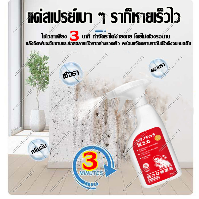ซ่อมแซมผนังที่ขึ้นราได้อย่างรวดเร็ว น้ำยาขจัดราผนัง สเปรย์กำจัดราดำ ใช้ง่าย ปลอดภัย ไม่มีกลิ่นฉุน - รูปที่ 3