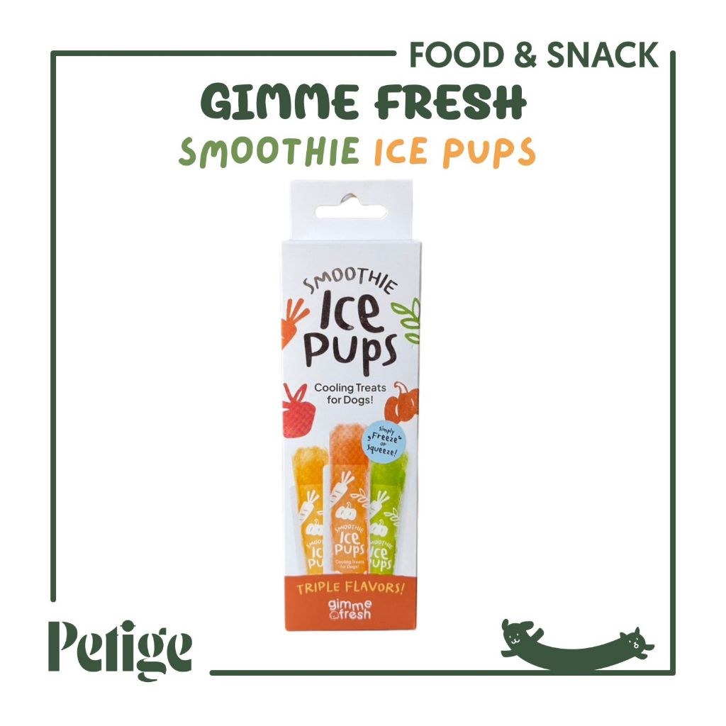 Gimme Fresh - Smoothie Ice Pups ไอติมสมูทตี้ผักผลไม้แท้ 100% สำหรับสุนัข