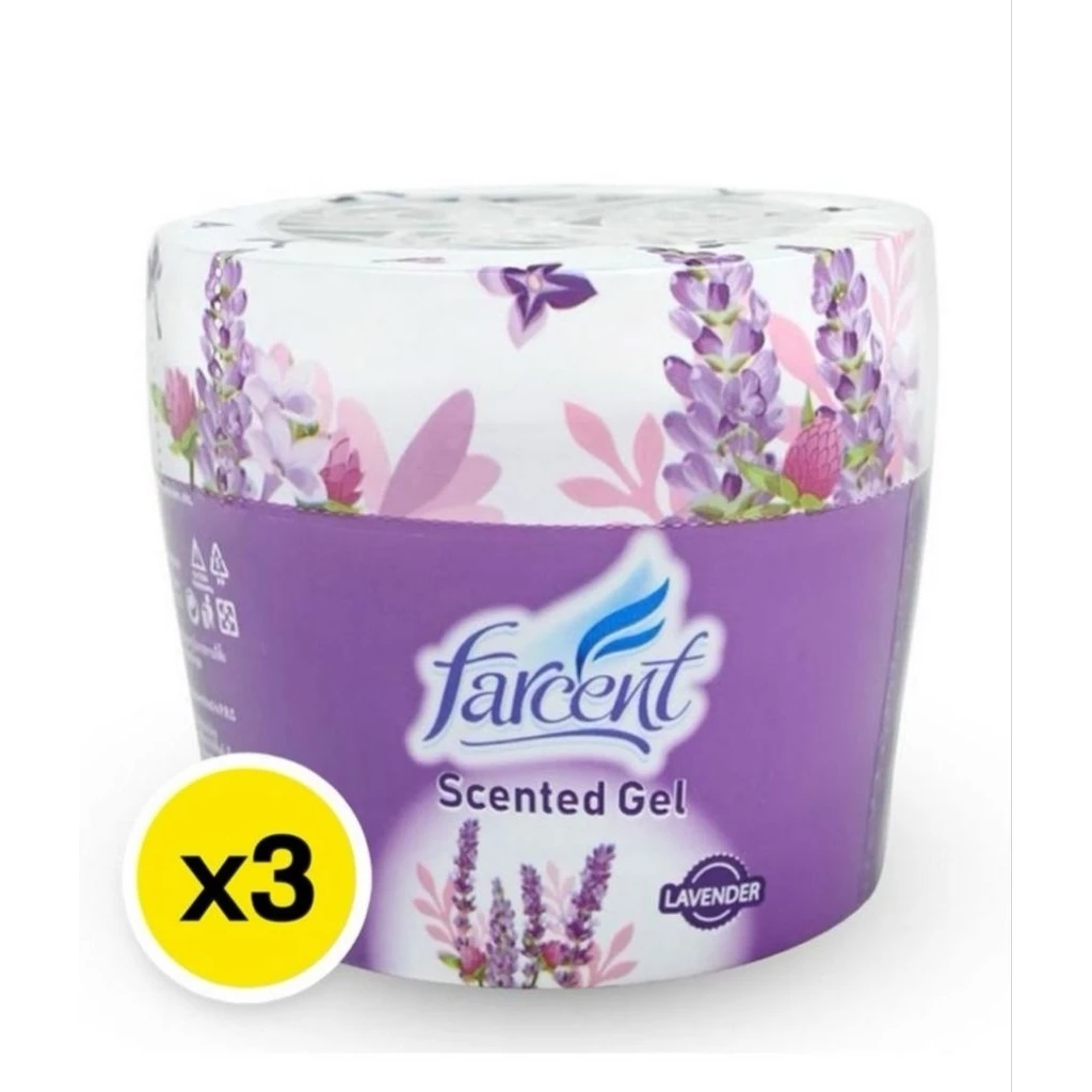 เจลน้ำหอมปรับอากาศฟาร์เซ็นท์.farcent ปริมาณ70g.(ยกแพ็ค70gx3)ของแท้100%