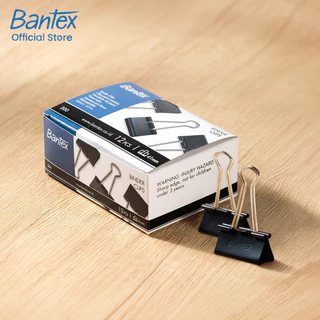 Bantex คลิปหนีบเอกสาร ขนาด 15/ 19/ 25/ 32/ 41มม 12ชิ้น/กล่อง คลิปหนีบ คลิปหนีบ2ขา Binder Clips