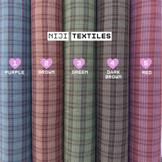 (Tori) ผ้าทอญี่ปุ่น ผ้ายานดาย ลายสก็อต 4 ทิศ Japanese Yarn D…
