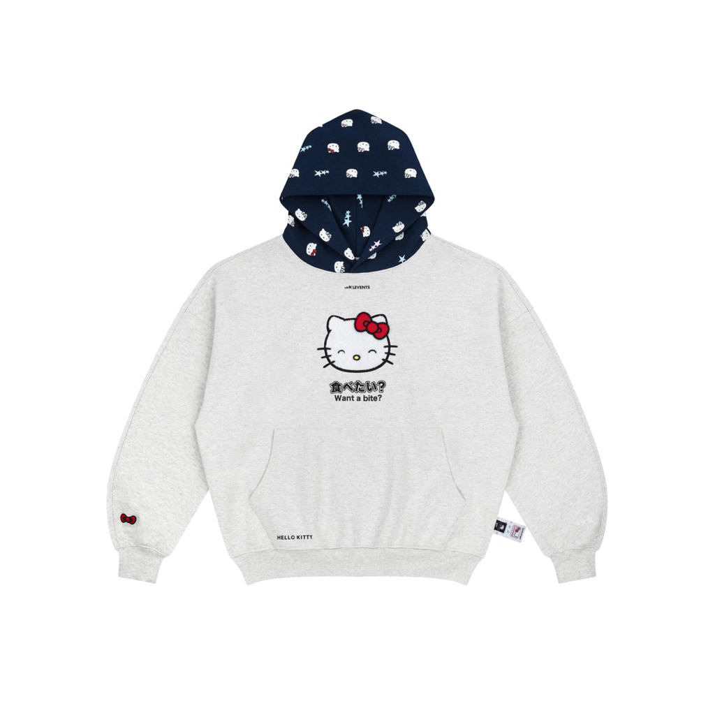 Pre-order (14-20days) แบรนด์เวียดนาม 🇻🇳 Levents® | Levents® X Hello Kitty - Joy Icon Curved Boxy Hoo