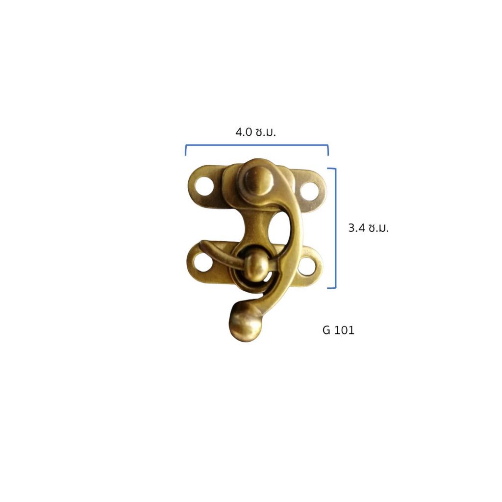 ตัวล๊อค ไกปืน ล๊อคกล่อง ล๊อกกระเป๋า (ไกปืน 1ตัว แถม หมุดย้ำ 4 ตัว) - รูปที่ 2