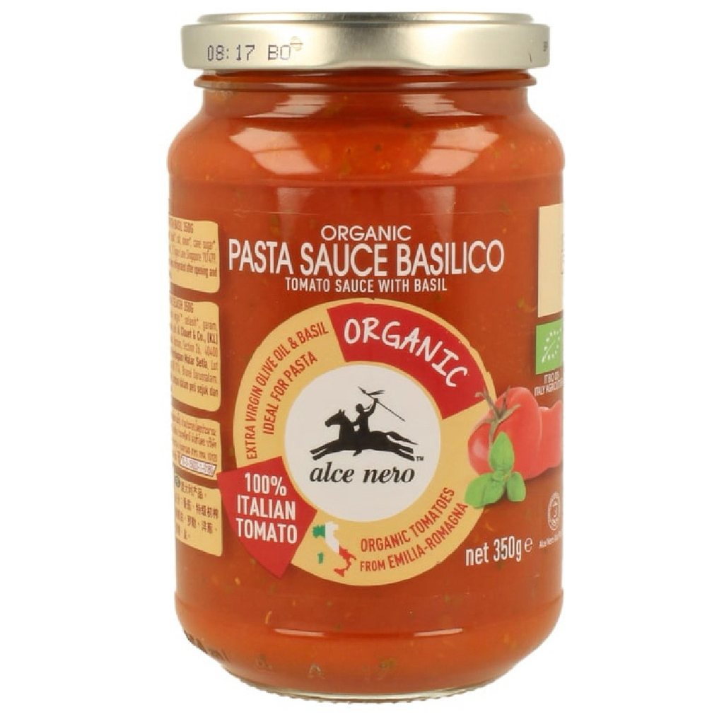 Alce Nero Organic Tomato Sauce Basil/Tomato Sauce Arrabbiata/Vegetables Tomato Sauce/Tomato Porcini 