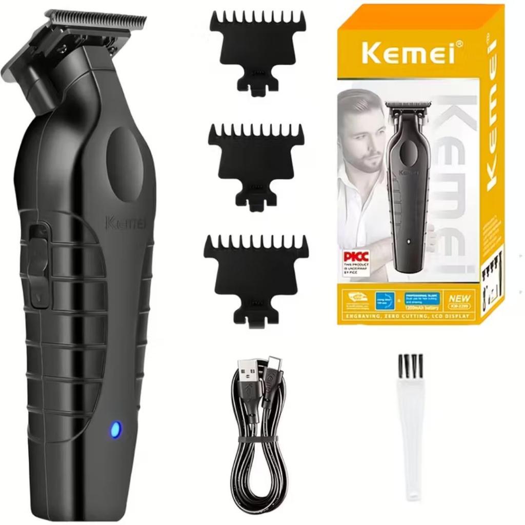 Kemei KM-2299 เครื่องตัดผมไร้สายระดับซาลอน กรรไกรสลักช่องว่าง 0 มม. คมชัดทุกเส้นผม พร้อมให้คุณสร้างสรรค์งานได้อย่างอิสระ