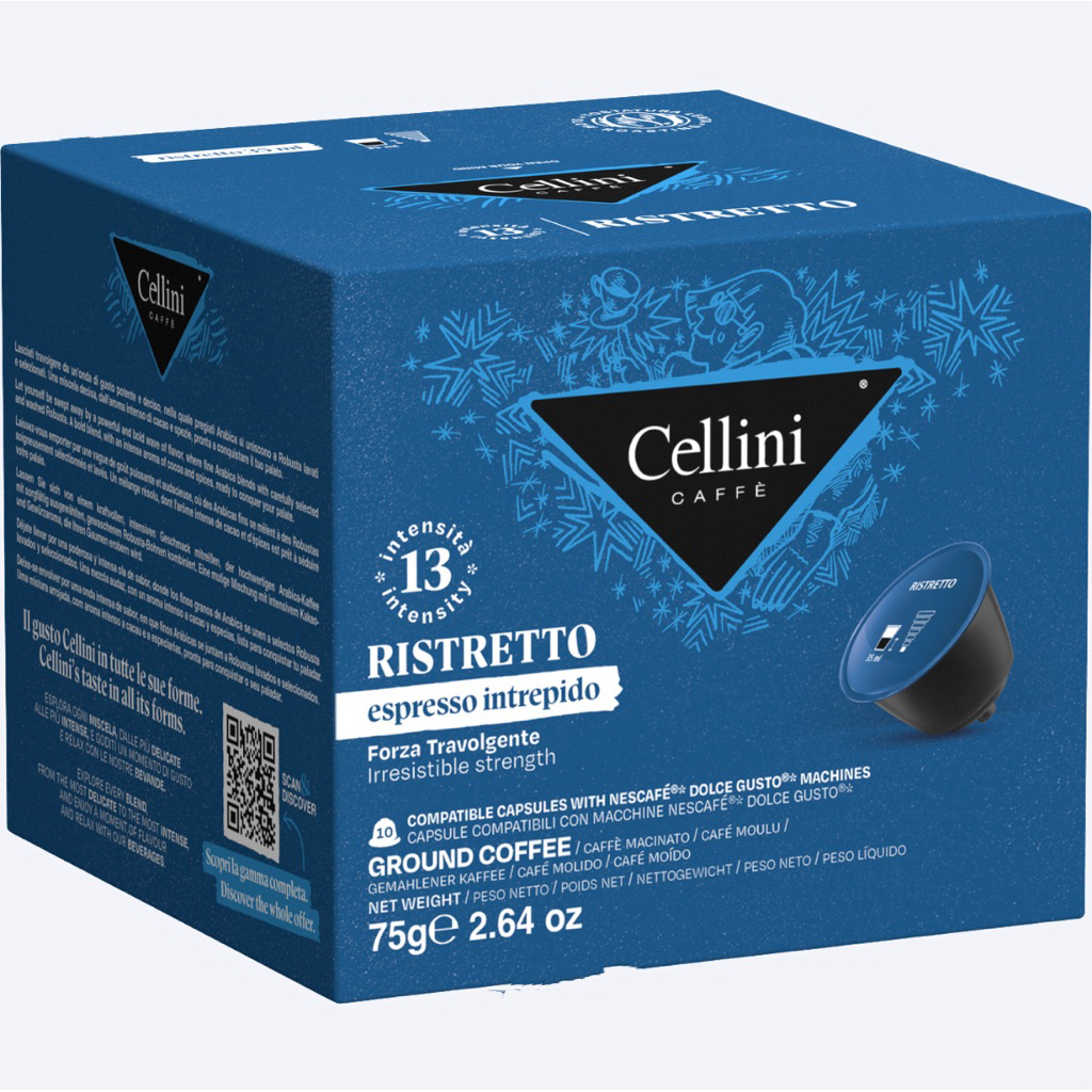 Cellini Lemon Tea Capsules/Espresso Ristretto/Espresso Decaffeinato Coffee/Brasile Mogiana Coffee Ca