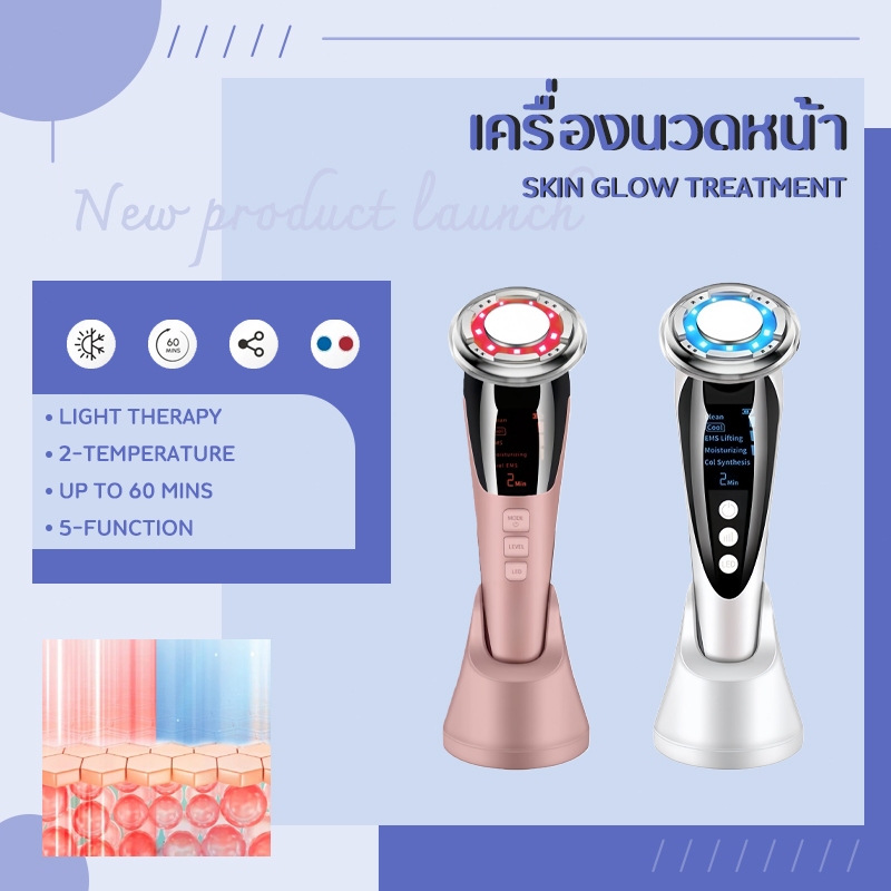 [Parin รุ่นเดียวกัน] เครื่องนวดหน้า Skin Glow Treatment ล้าง นวด ผลัก ยก กระชับ สลาย ในเครื่องเดียว