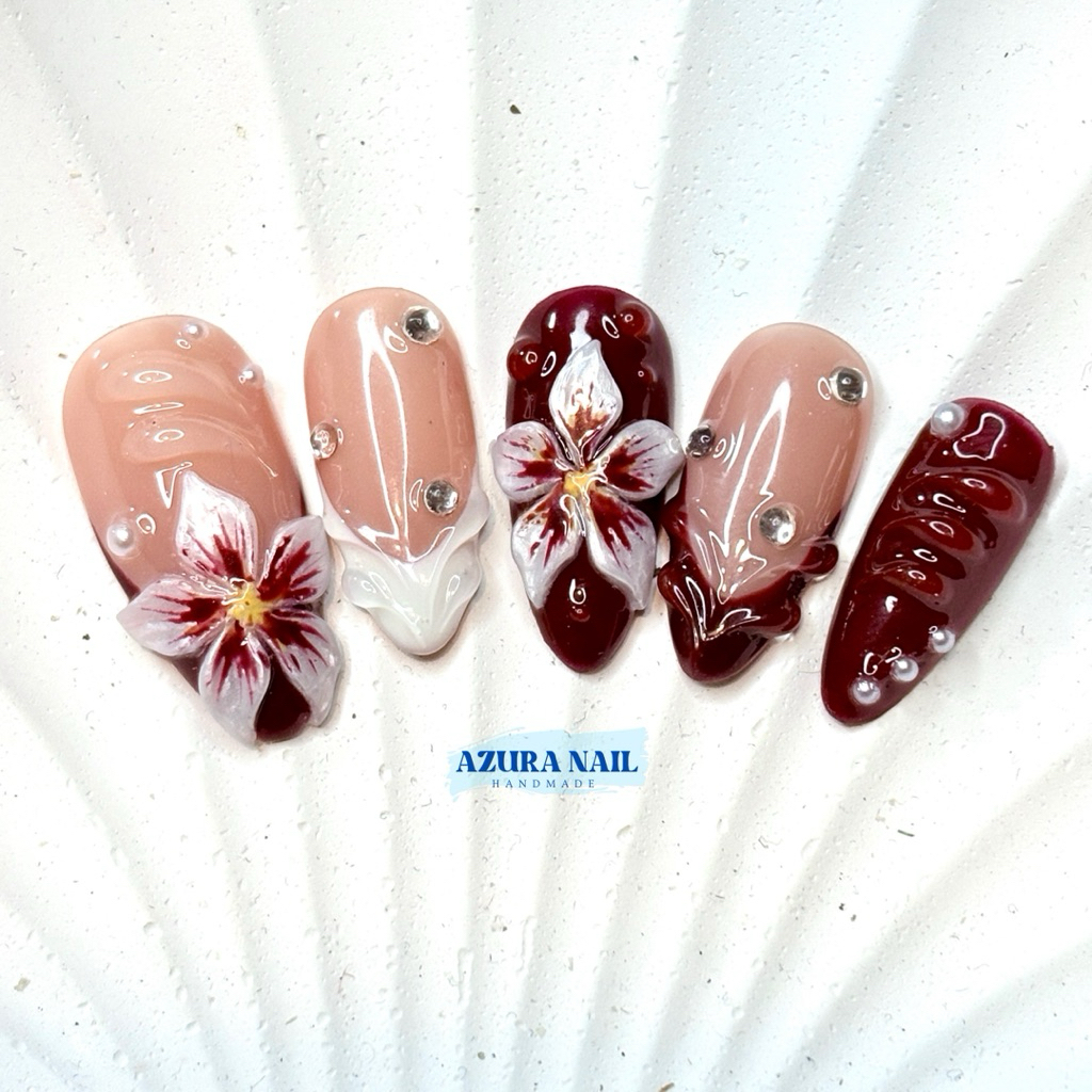 AZ013 (ร้านไทย) เล็บปลอมเจลแท้100% งานHandmade