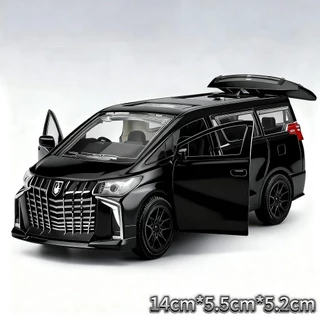 Lepton 【พร้อมส่ง】รถโมเดล Toyota Alphard ไม่มีเสียง ไม่มีไฟ เปิดประตูได้ สเกล 1/32 ทำจากพลาสติก