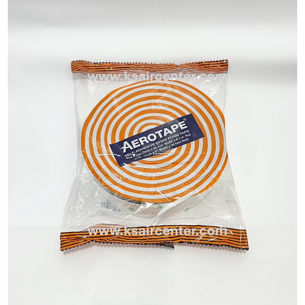 แอร์โรเทป (Aero Tape) เทปดำมีกาว กล่องสีส้ม (รหัสสินค้า 028007-2)