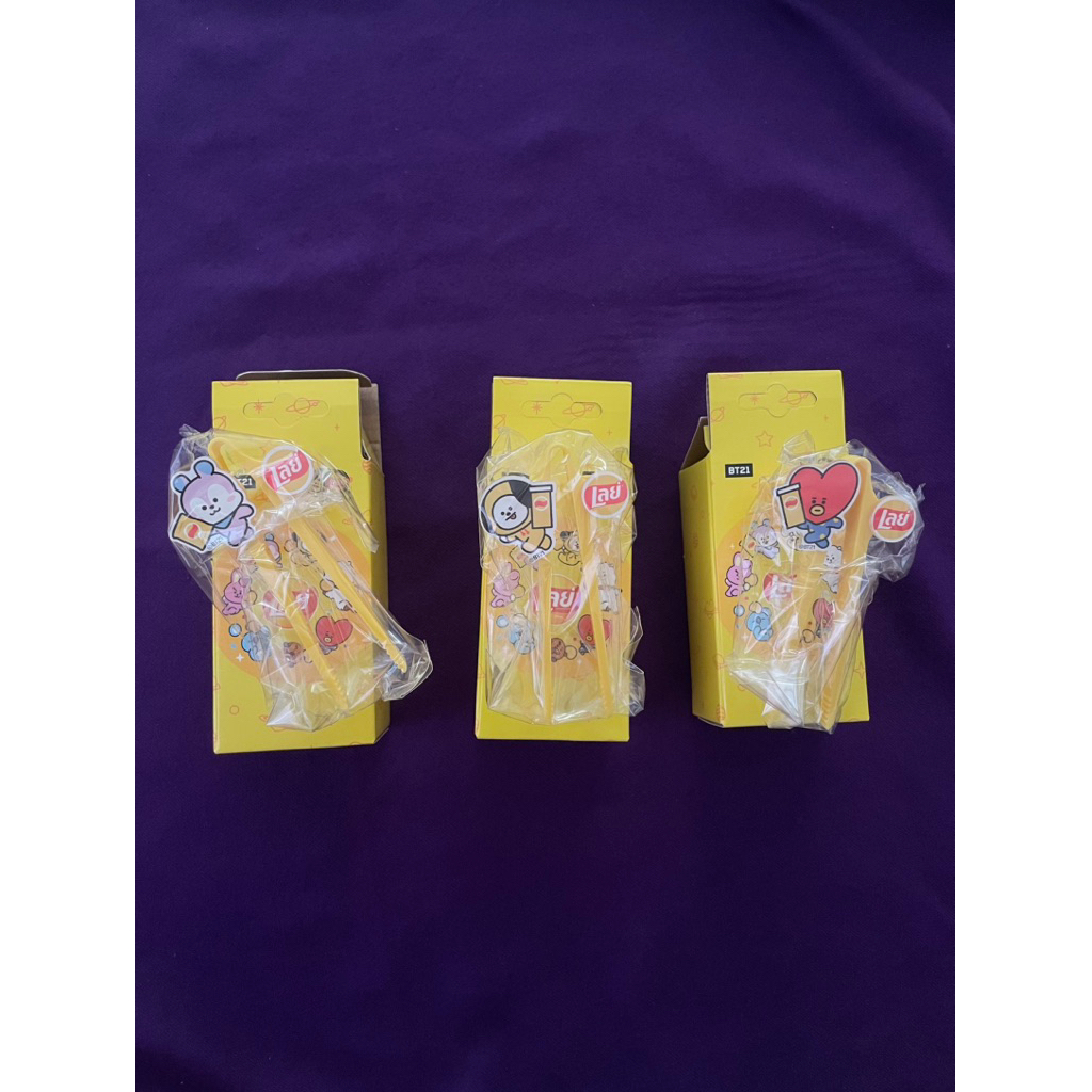 เลย์ x bt21 แก้วเก็บความเย็น ตะเกียบ | ชิมมี่ มัง ทาทา