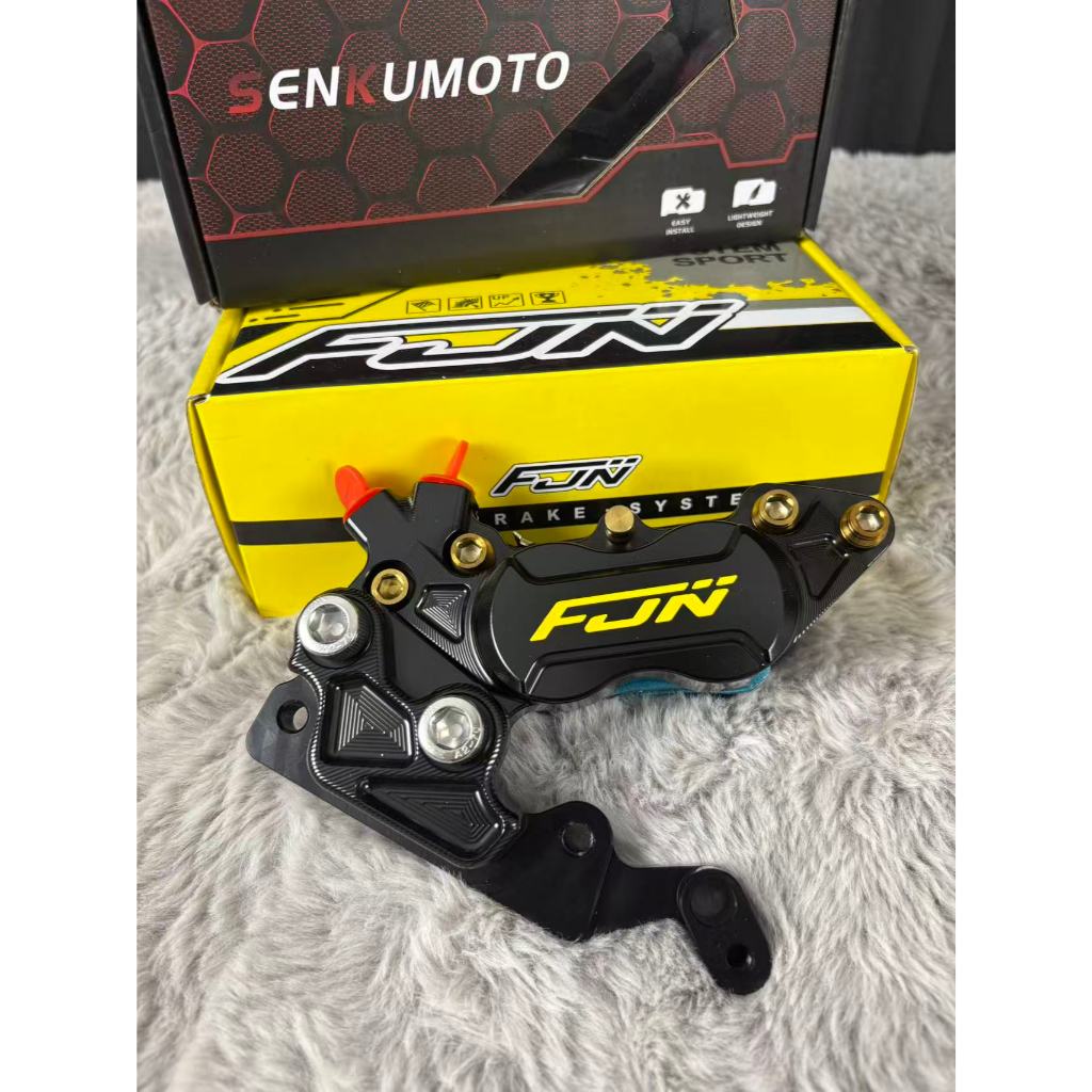 ขาคาร์ลิปเปอร์ ขาปั๊ม FORZA 350 หูชิด 4POT สำหรับจาน 300mm