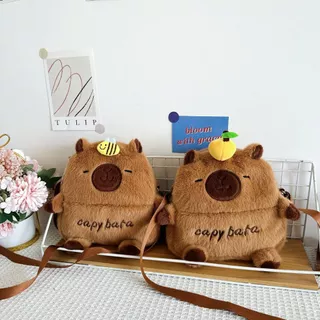กระเป๋าสะพายคาปิบาร่า Capybara กระเป๋าคล้องไหล่น่ารัก น้ำหนักเบา