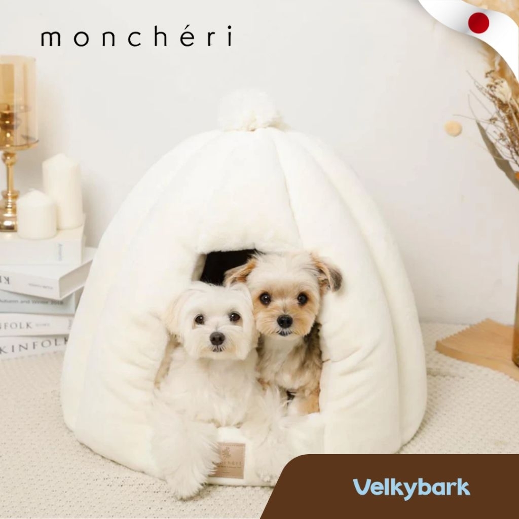ที่นอนสัตว์เลี้ยง Moncheri โดมนำเข้าญี่ปุ่น เบาะนอนนุ่มสบายสำหรับหมาแมว