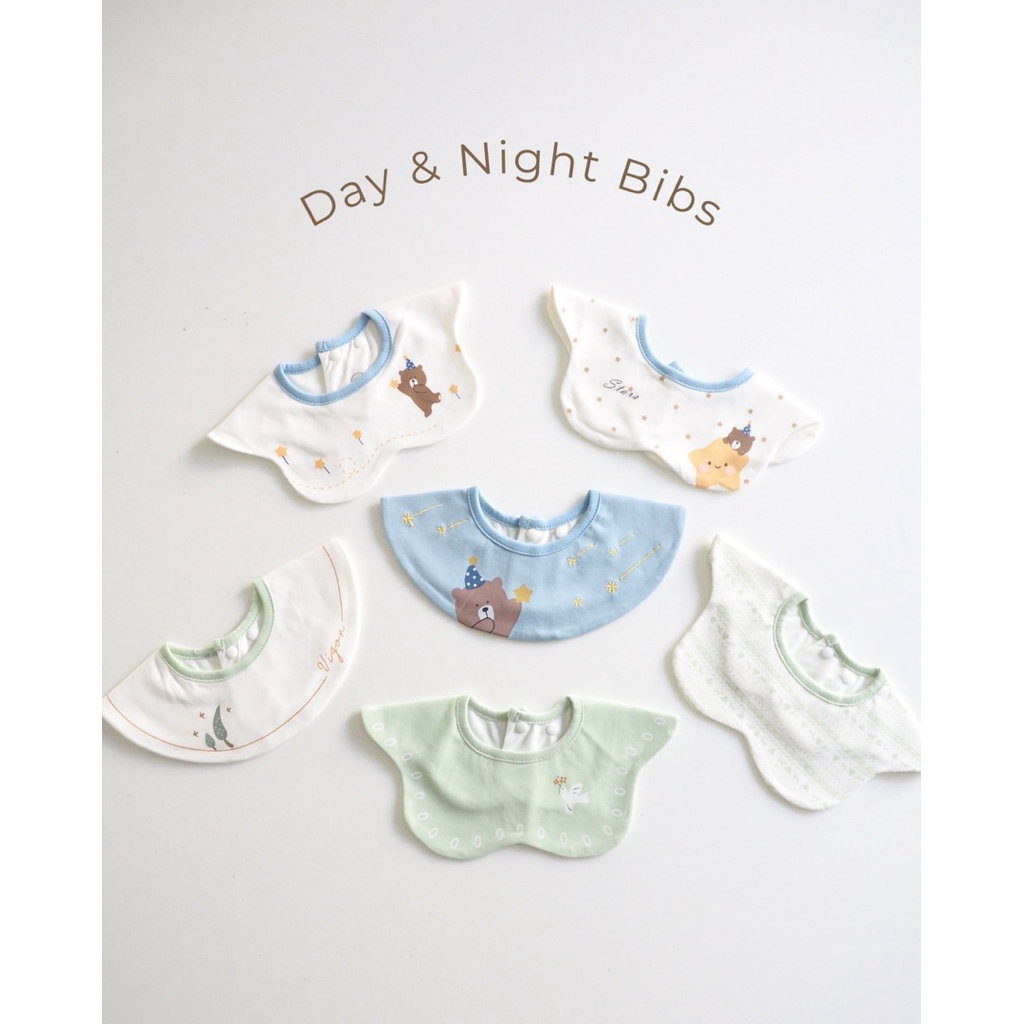 พร้อมส่ง  ผ้ากันเปื้อนเด็ก Day & Night Bibs ผ้ากันน้ำลาย คุณภาพดี ผ้าฝ้ายนุ่ม อ่อนโยนต่อผิว ระบายอากาศดี กันน้ำได้ดี – โปรปัง