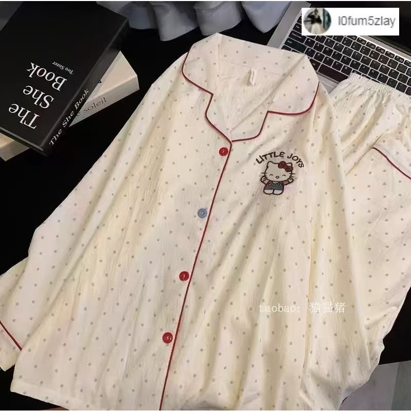 ชุดนอน，ชุดนอน 2 ชิ้น，แฟชั่นเสื้อผ้าสตรี，มีให้เลือกถึง 25 แบบ，ขายาว+เสื้อ，M-2XL
