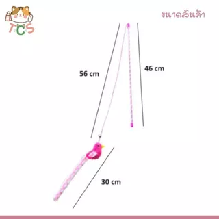 TCS ไม้ตกแมว นกหางยาว ของเล่นแมว ให้สัตว์เลี้ยงได้ออกกำลังกาย