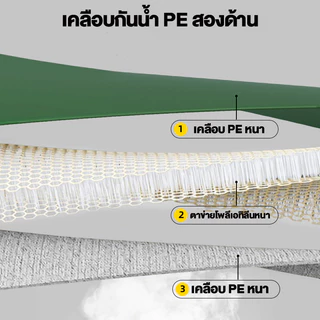 ผ้าใบกันแดดกันฝน PE อเนกประสงค์ ผ้าใบกันฝน (มีตาไก่) เคลือบกันน้ำสองด้าน ขอบผ้ามีการเสริมเอ็น