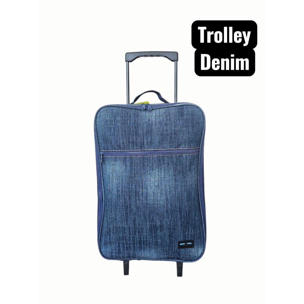 HAPITAS กระเป๋าลาก 2 ล้อ กระเป๋าลากแบบผ้า 20นิ้ว ผ้ายีนส์