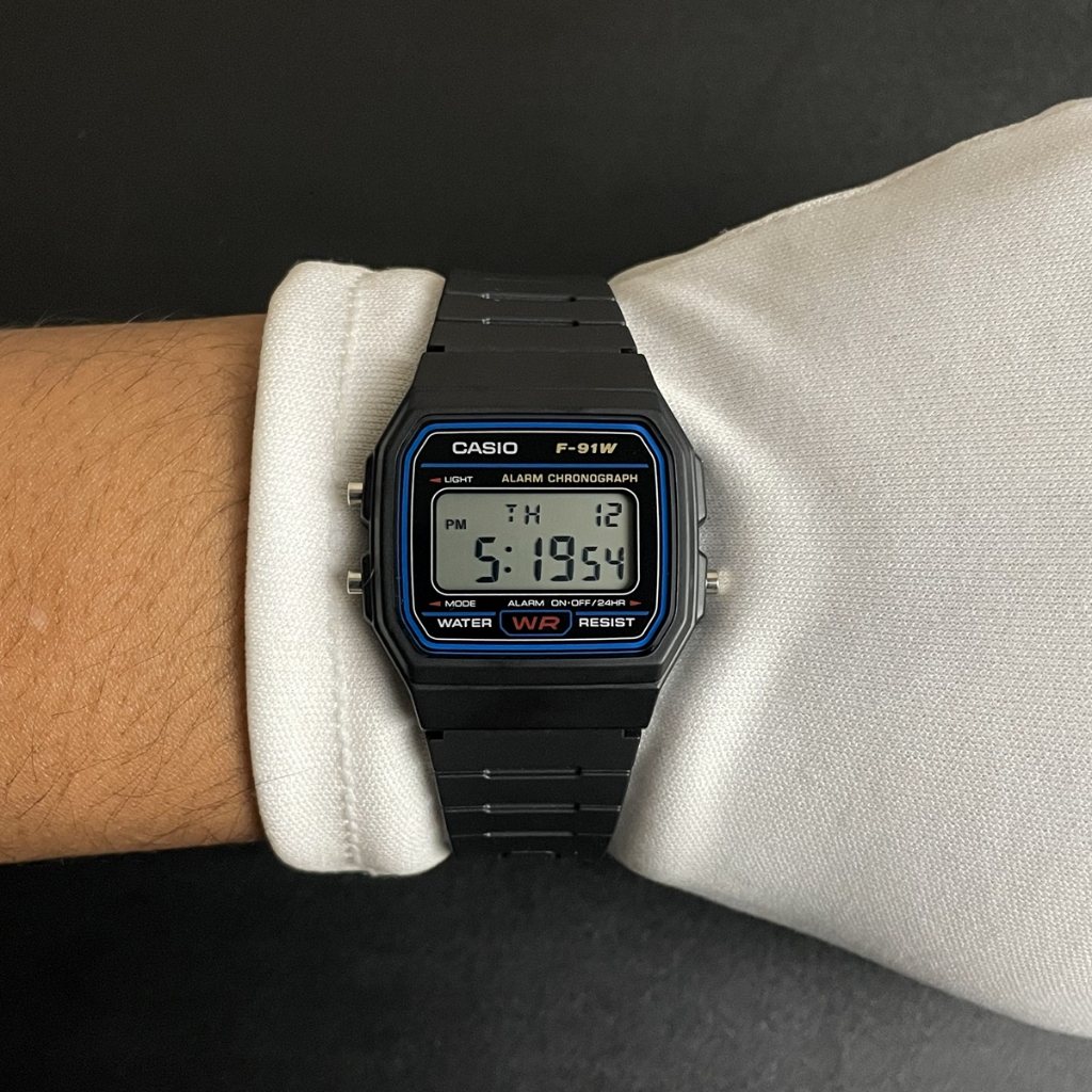 CASIO F-91W-1DG ของแท้ มือหนึ่ง นาฬิกาดิจิตอล รุ่นยอดนิยม พร้อมส่ง