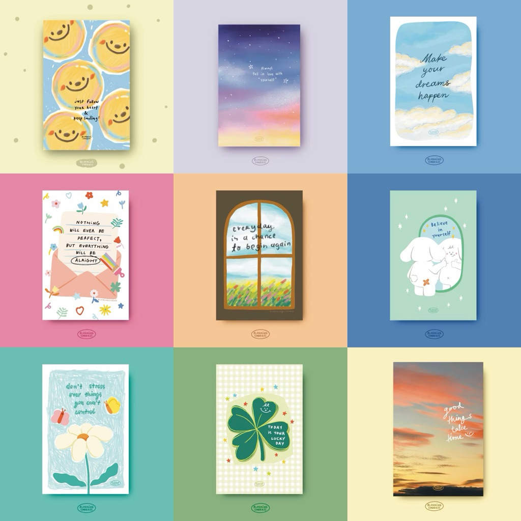 BMCK - quote postcard (มีซอง) การ์ดอวยพร ติดผนังตกแต่งห้อง